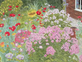 Blumenrand mit Sonnenblume